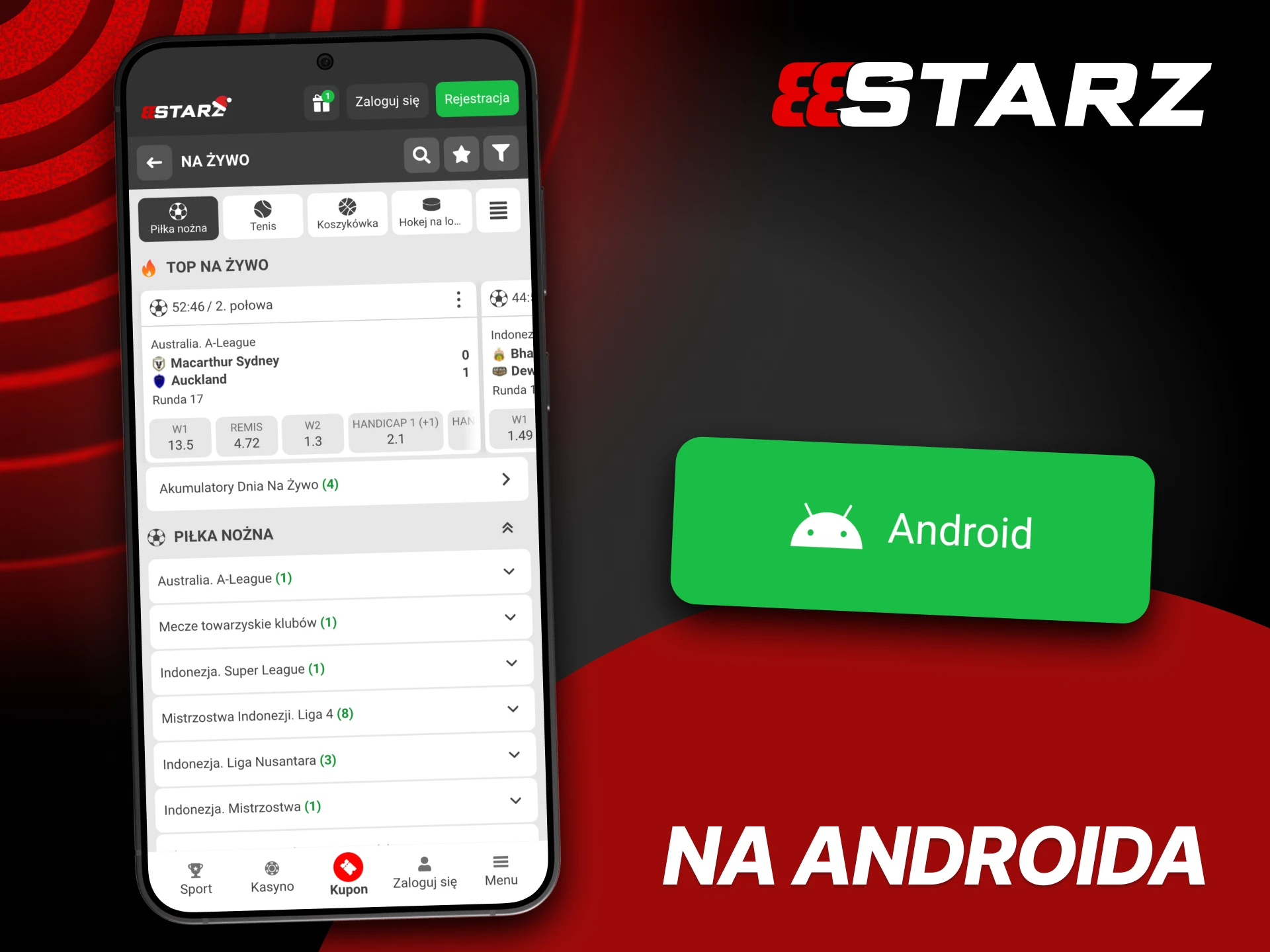 Aplikację 888Starz można pobrać bezpłatnie.