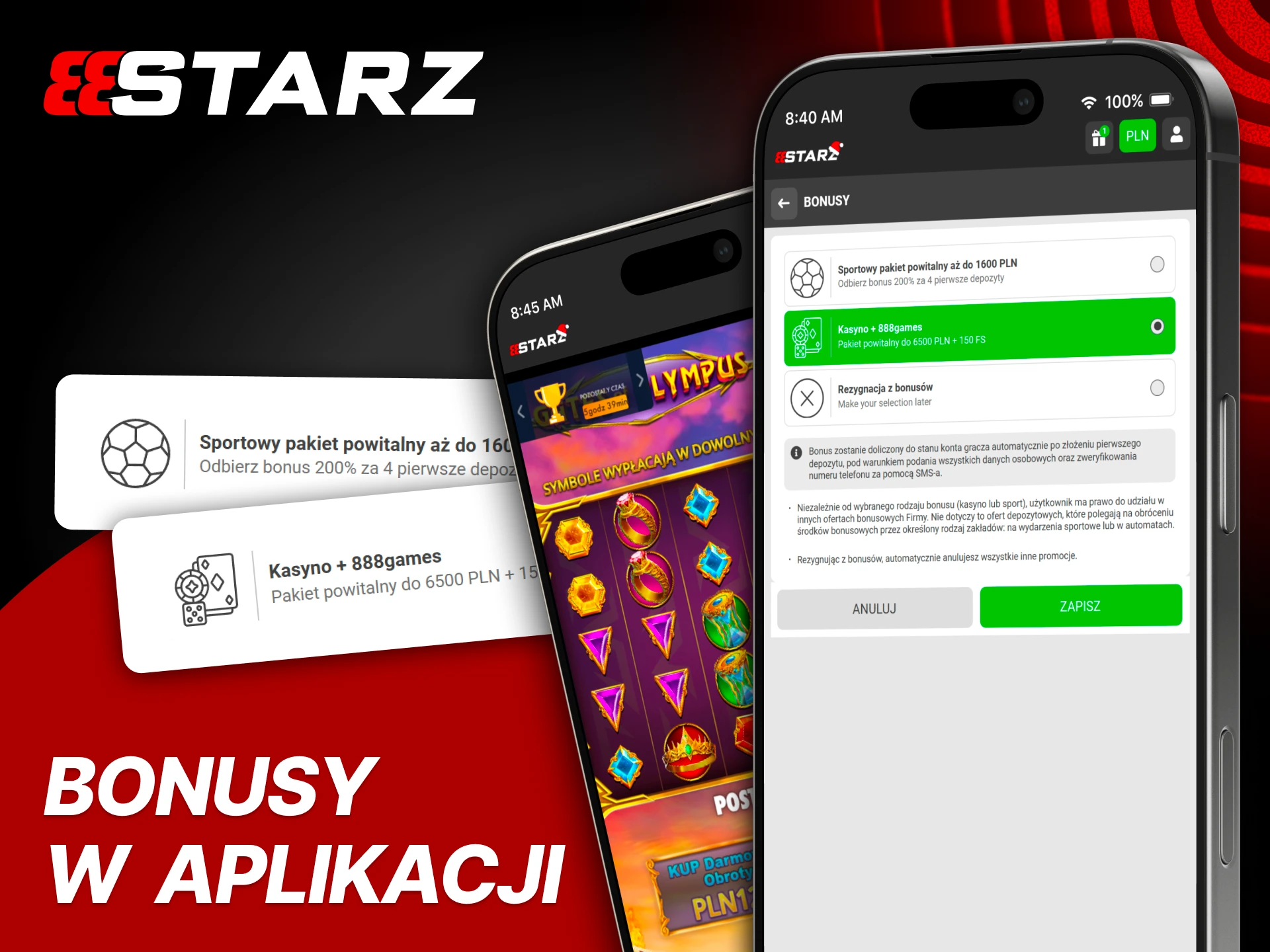 Odbierz bonus w aplikacji mobilnej i graj wygodnie w 888Starz.