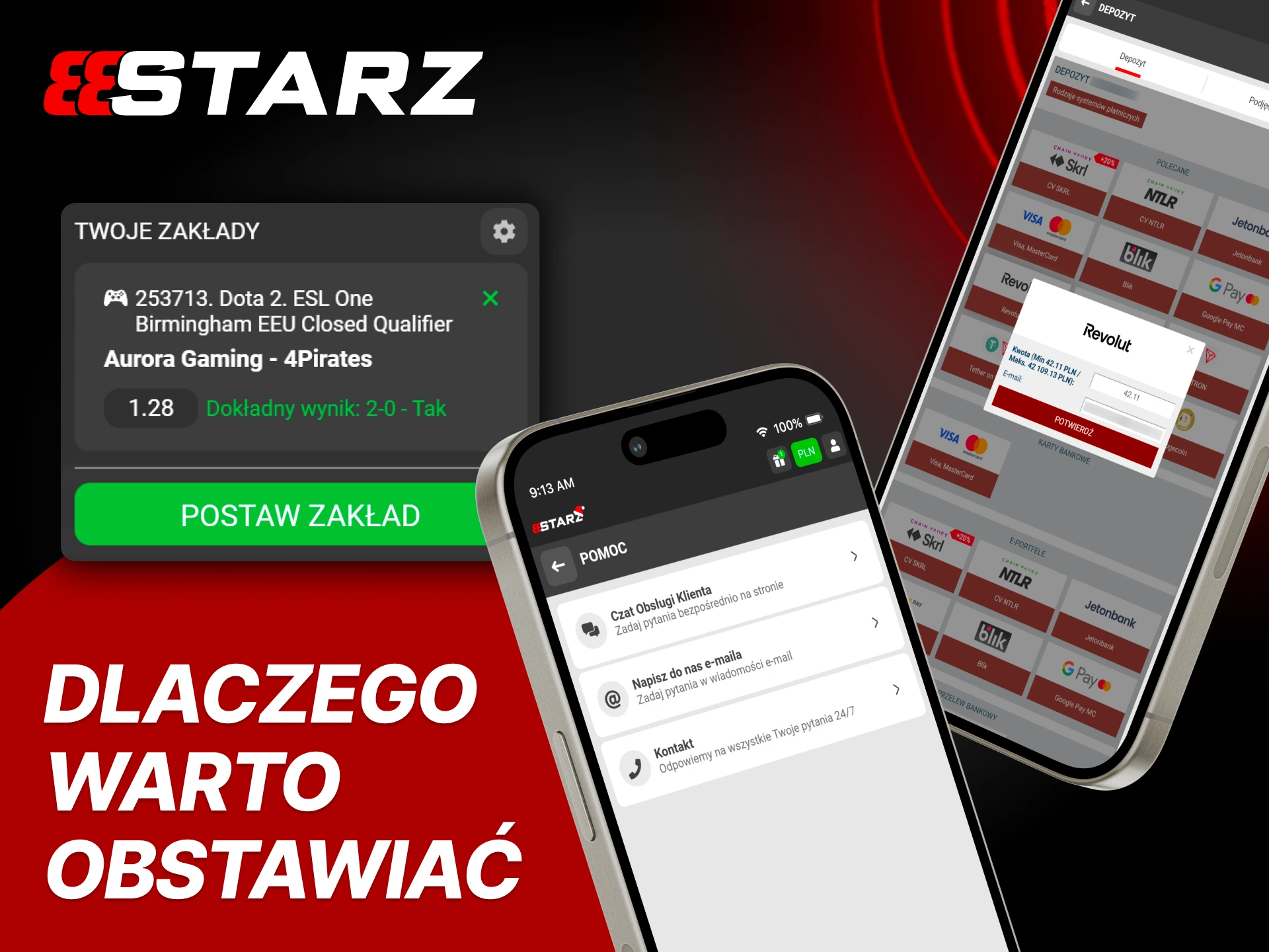 Graj e-sport z lokalnymi płatnościami i wsparciem w 888Starz.