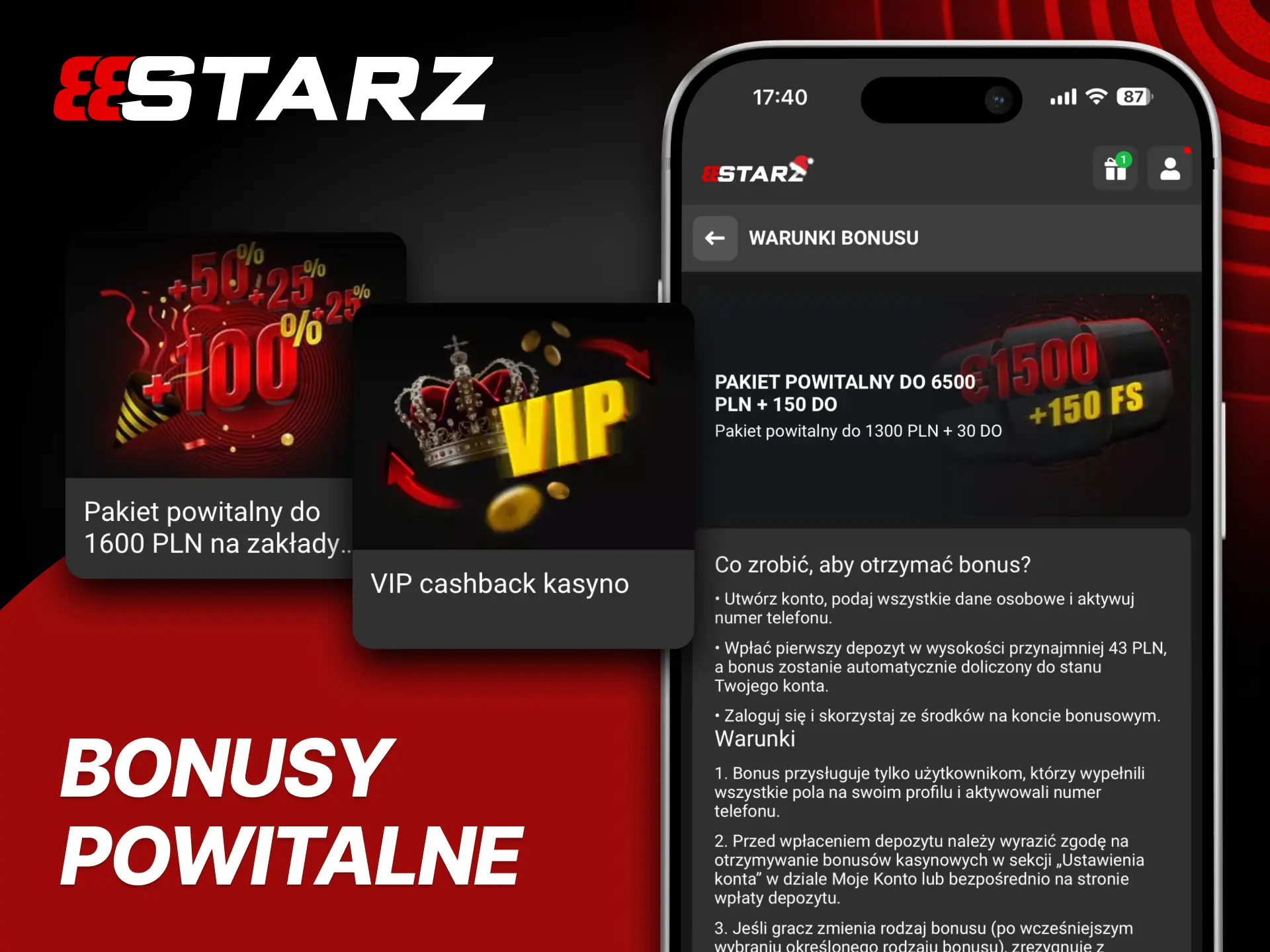 Aplikacja 888Starz oferuje ogromny pakiet powitalny po instalacji.