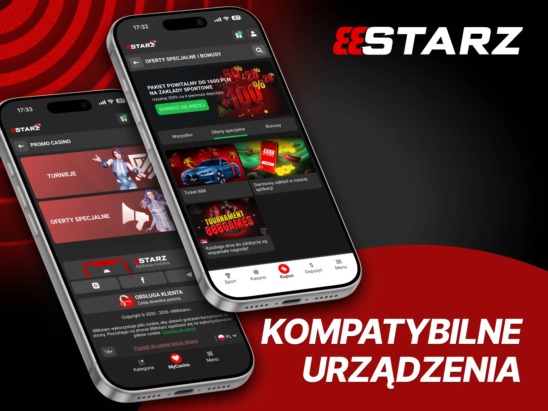 Aplikacja 888Starz działa płynnie na różnych urządzeniach z systemem iOS.
