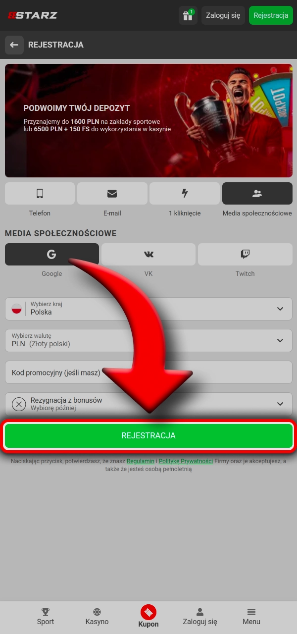 Zarejestruj się na 888Starz i zacznij grać w kasynie online bez zbędnych formalności.