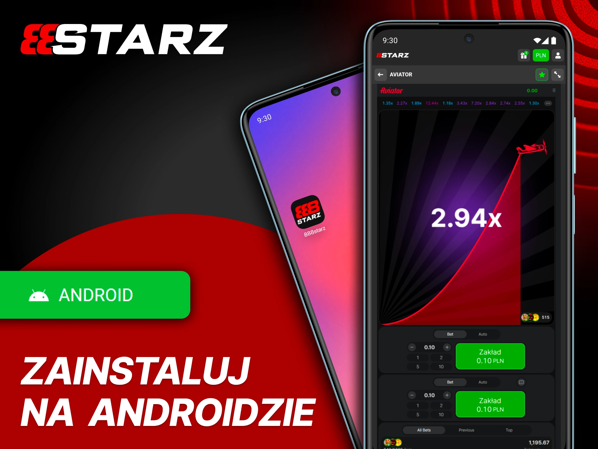 Skorzystaj z aplikacji Aviator 888Starz na Androidzie i ciesz się wygodną grą mobilną.